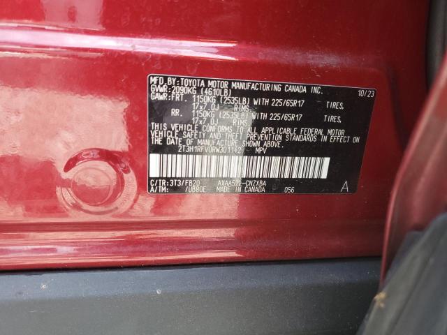 2T3H1RFV0RW301142 - 2024 TOYOTA RAV4 LE RED photo 13