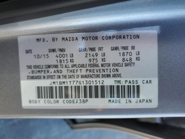 JM1BM1T77G1301512 - 2016 MAZDA 3 SPORT SILVER photo 12