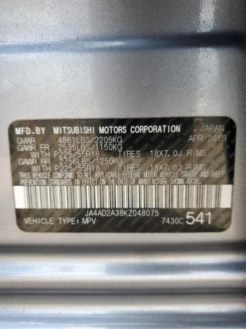 JA4AD2A38KZ048075 - 2019 MITSUBISHI OUTLANDER ES SILVER photo 13