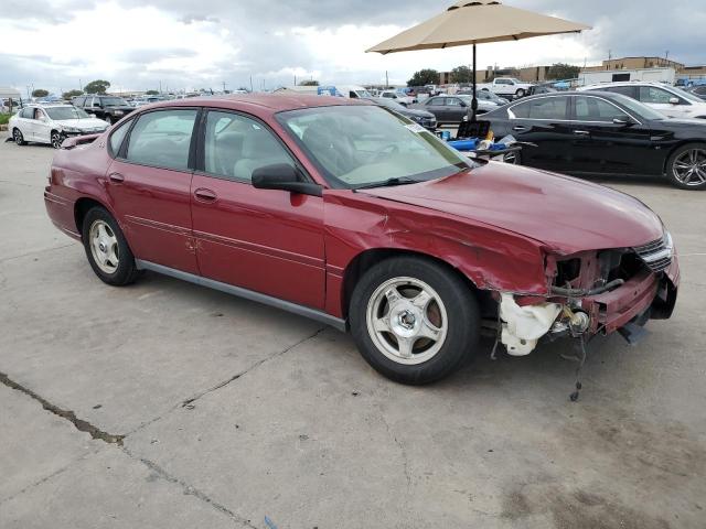 2G1WF52E559147144 - 2005 CHEVROLET IMPALA BURGUNDY photo 4