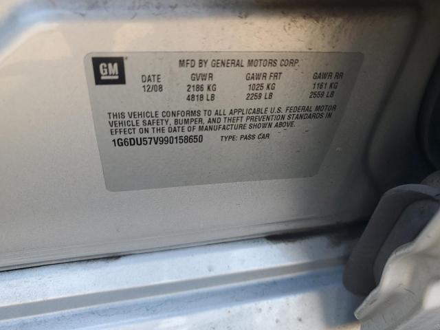 1G6DU57V990158650 - 2009 CADILLAC CTS HI FEATURE V6 SILVER photo 12