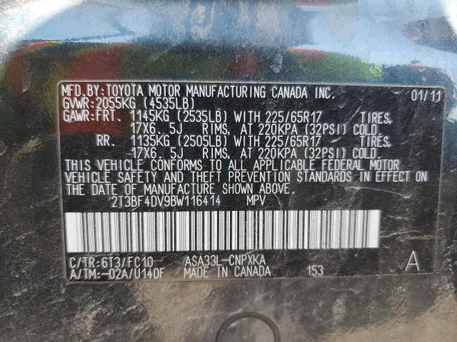 2T3BF4DV9BW116414 - 2011 TOYOTA RAV4 石墨色 照片 13