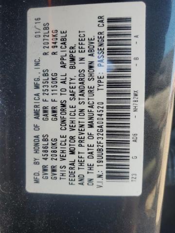 19UUB2F32GA004520 - 2016 ACURA TLX GRAY photo 12