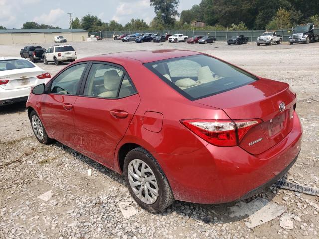 2T1BURHE2JC022073 - 2018 TOYOTA COROLLA L RED photo 2