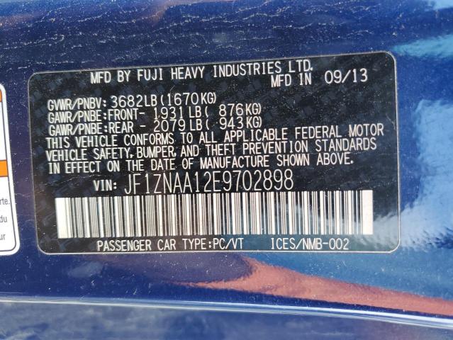 JF1ZNAA12E9702898 - 2014 TOYOTA SCION FR-S 蓝色 照片 12