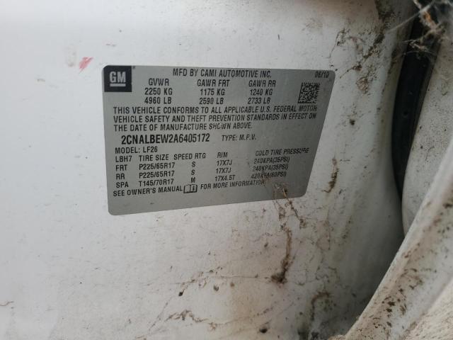 2CNALBEW2A6405172 - 2010 CHEVROLET EQUINOX LS 白色 照片 13