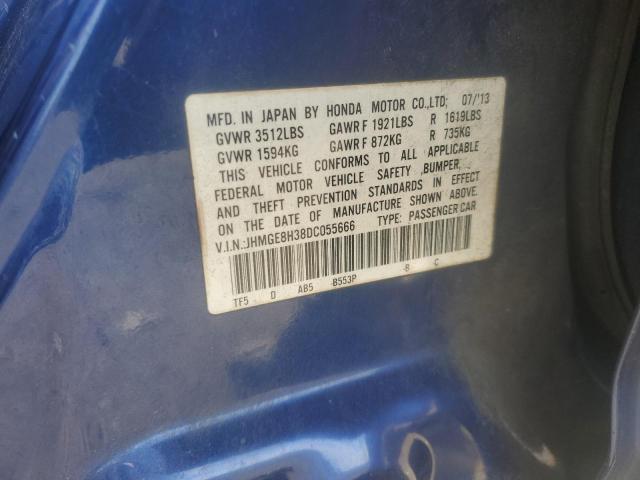 JHMGE8H38DC055666 - 2013 HONDA FIT 蓝色 照片 12