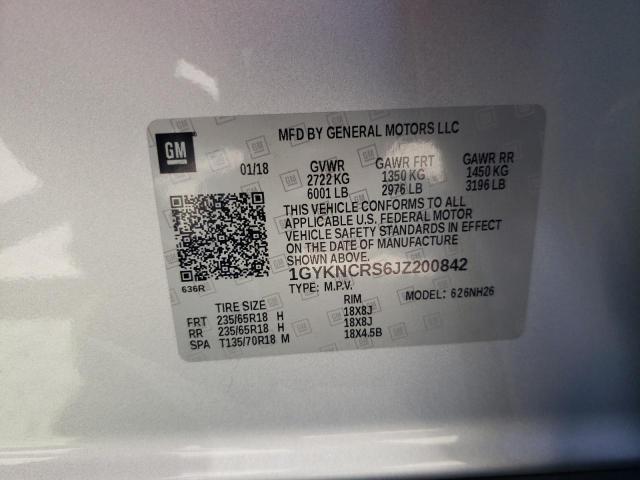 1GYKNCRS6JZ200842 - 2018 CADILLAC XT5 LUXURY Gümüş fotoğraf 13