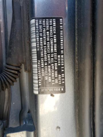 3VWFP7AT8DM625074 - 2013 VOLKSWAGEN BEETLE GRAY photo 12