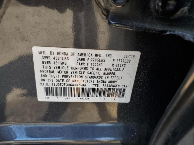 19UDE2F30GA007584 - 2016 ACURA ILX BASE WATCH PLUS GRAY photo 12