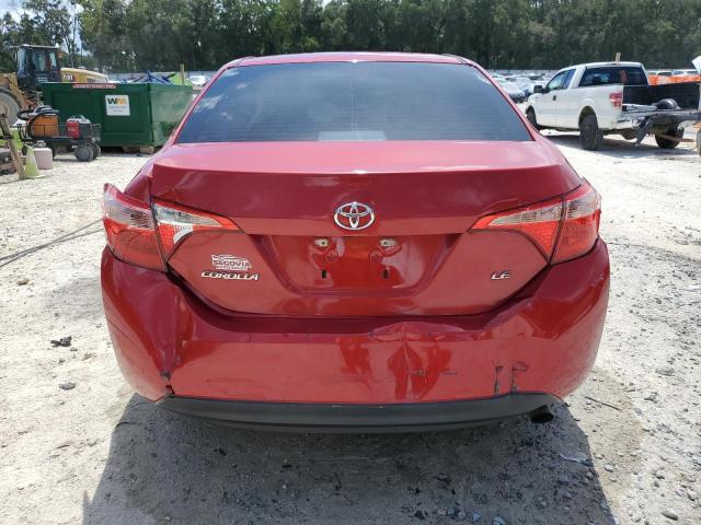 5YFBURHE3JP790029 - 2018 TOYOTA COROLLA L RED photo 6