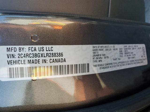 2C4RC3BGXLR288386 - 2020 CHRYSLER PACIFICA TOURING L GRAY photo 13