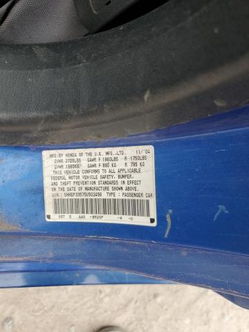 SHHEP33575U502456 - 2005 HONDA CIVIC SI 蓝色 照片 13