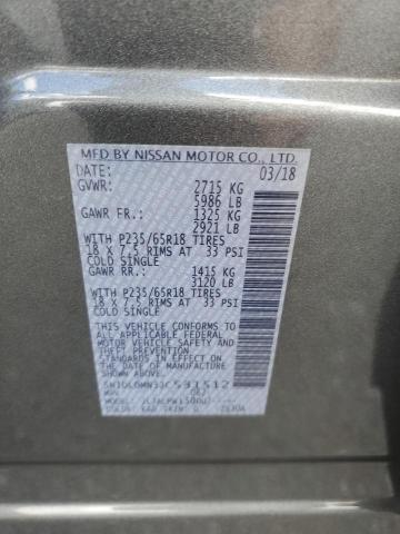 5N1DL0MN3JC531512 - 2018 INFINITI QX60 银色 照片 12