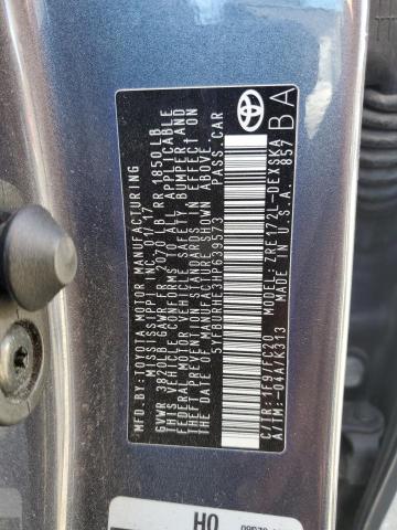 5YFBURHE3HP639573 - 2017 TOYOTA COROLLA L 灰色 照片 12