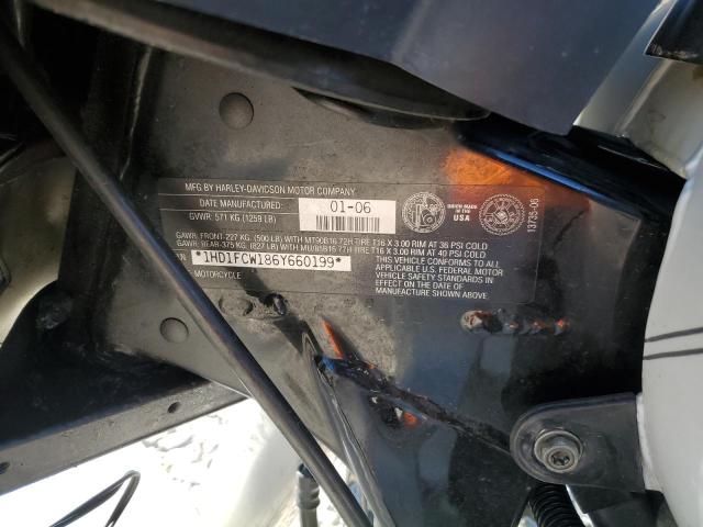 1HD1FCW186Y660199 - 2006 HARLEY-DAVIDSON FLHTCUI 白色 照片 10