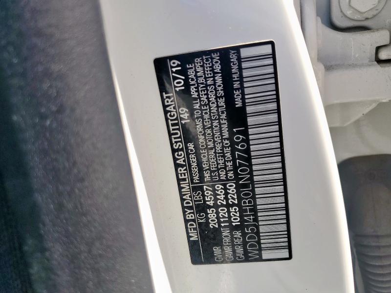 WDD5J4HB0LN077691 - 2020 MERCEDES-BENZ CLA 250 4MATIC WHITE photo 13