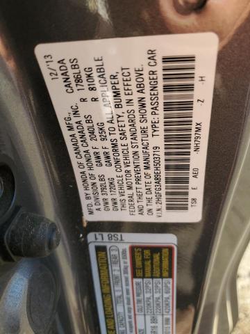 2HGFG3A89EH503719 - 2014 HONDA CIVIC EX GRAY photo 13