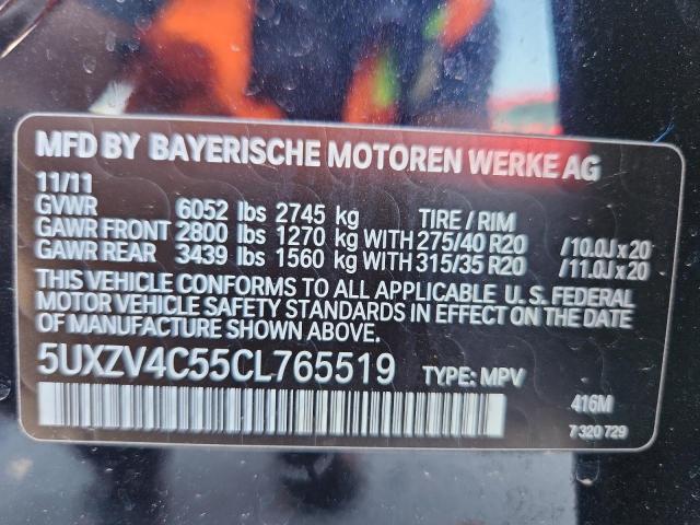 5UXZV4C55CL765519 - 2012 BMW X5 XDRIVE35I BLUE photo 14