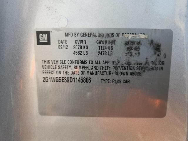 2G1WG5E39D1145806 - 2013 CHEVROLET IMPALA LT SILVER photo 13