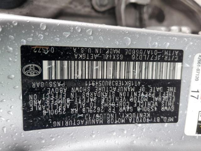 4T1BK1EB3DU058911 - 2013 TOYOTA AVALON BASE 银色 照片 12