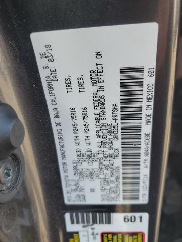 3TMAZ5CN9JM061926 - 2018 TOYOTA TACOMA DOUBLE CAB GRAY photo 12