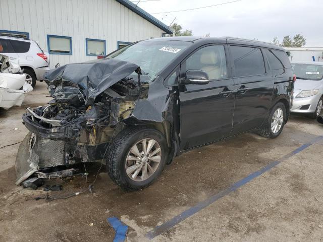 KNDMB5C19F6049216 - 2015 KIA SEDONA LX BLACK photo 1