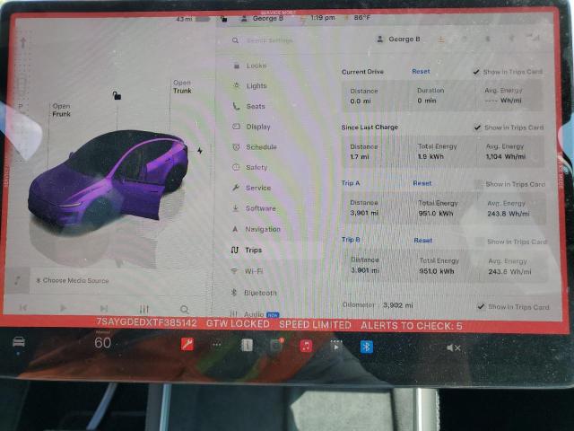 7SAYGDEDXTF385142 - 2026 TESLA MODEL Y 灰色 照片 9