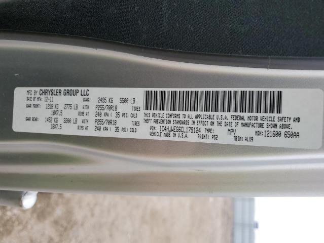 1C4HJWEG6CL179124 - 2012 JEEP WRANGLER UNLIMITED SAHARA 银色 照片 14