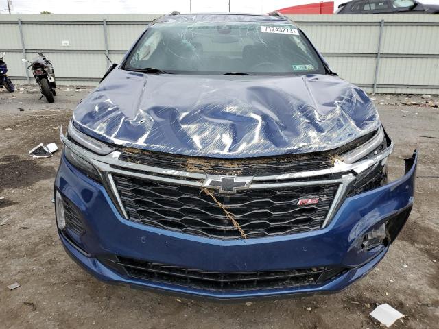 3GNAXWEV0NS141679 - 2022 CHEVROLET EQUINOX RS BLUE photo 5