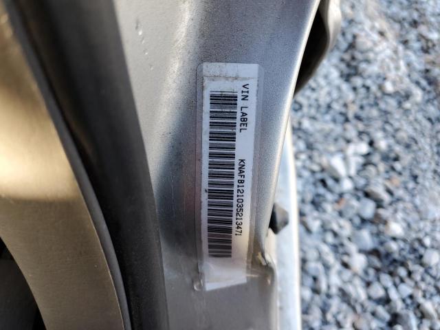 KNAFB121035213471 - 2003 KIA SPECTRA BASE SILVER photo 12