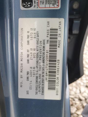JM1BM1U75E1209181 - 2014 MAZDA 3 SPORT BLUE photo 12