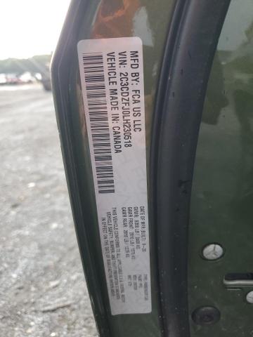 2C3CDZFJ0LH230518 - 2020 DODGE CHALLENGER R/T SCAT PACK GREEN photo 12