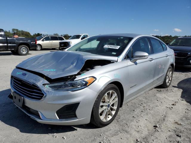 3FA6P0MU1KR109448 - 2019 FORD FUSION SEL SILVER photo 1