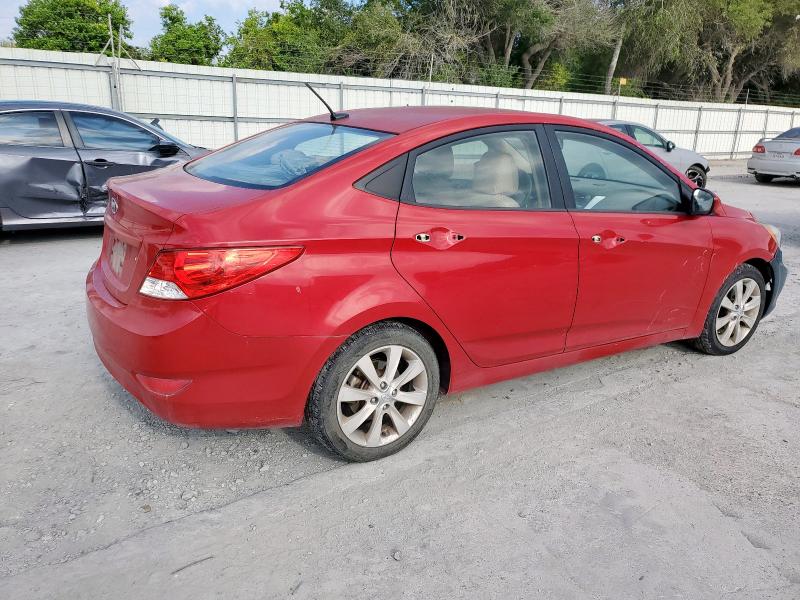KMHCU4AE8CU097072 - 2012 HYUNDAI ACCENT GLS BURGUNDY photo 3