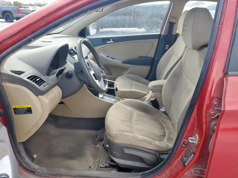 KMHCU4AE8CU097072 - 2012 HYUNDAI ACCENT GLS BURGUNDY photo 7