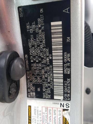 JTEZU14R28K016741 - 2008 TOYOTA 4RUNNER SR5 SILVER photo 14