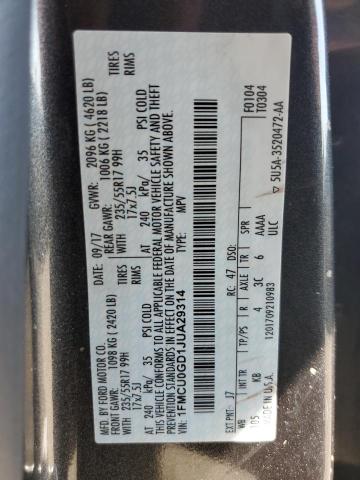 1FMCU0GD1JUA29314 - 2018 FORD ESCAPE SE GRAY photo 13