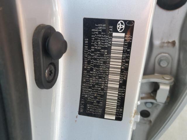 5YFB4MDE4RP101975 - 2024 TOYOTA COROLLA LE SILVER photo 13