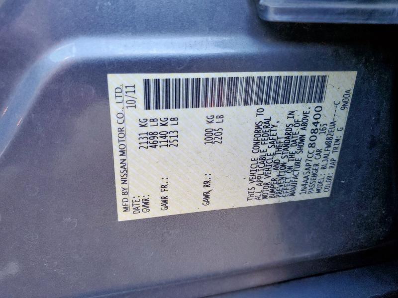 1N4AA5AP7CC808400 - 2012 NISSAN MAXIMA S 蓝色 照片 13