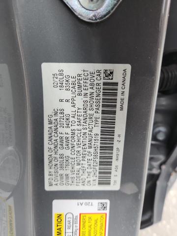 2HGFE2F58SH571519 - 2025 HONDA CIVIC SPORT 灰色 照片 12