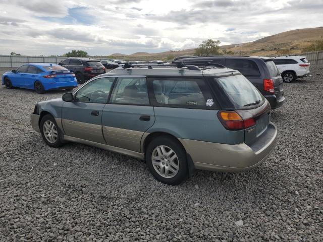 4S3BH665527634163 - 2002 SUBARU LEGACY OUTBACK GREEN photo 2