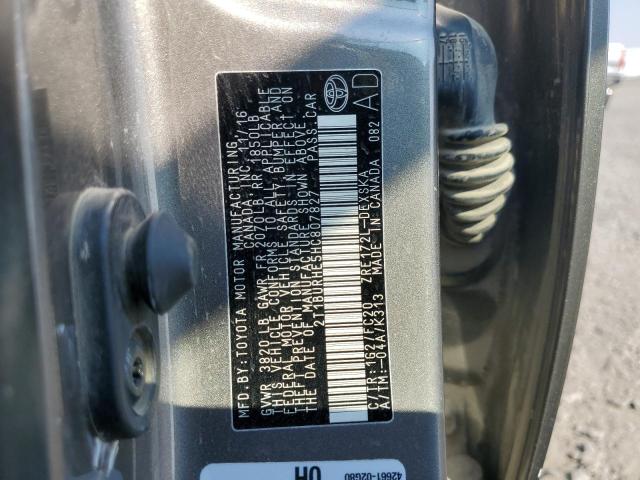 2T1BURHE5HC807827 - 2017 TOYOTA COROLLA L SILVER photo 12