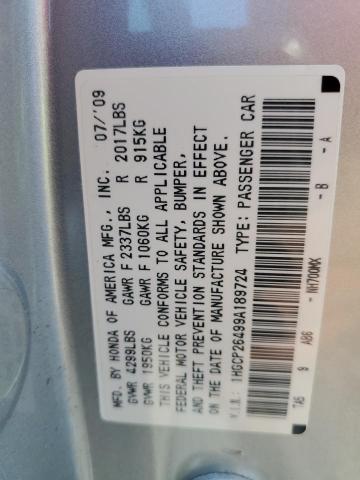 1HGCP26499A189724 - 2009 HONDA ACCORD LXP SILVER photo 12