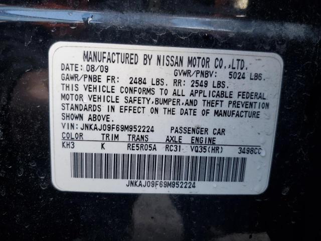 JNKAJ09F69M952224 - 2009 INFINITI EX35 BASE Սև լուսանկար 13