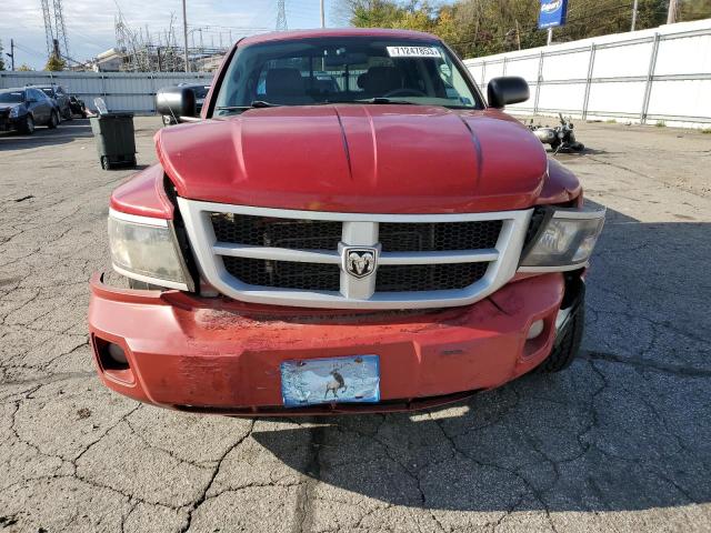 1D7CW3GP1AS121275 - 2010 DODGE DAKOTA SXT RED photo 5