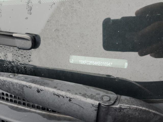 19XFC2F64KE016947 - 2019 HONDA CIVIC LX GRAY photo 13