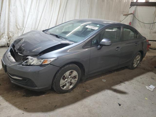 2HGFB2F5XDH504321 - 2013 HONDA CIVIC LX GRAY photo 1