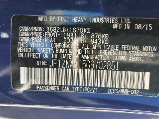 JF1ZNAA15G9702851 - 2016 TOYOTA SCION FR-S 蓝色 照片 12