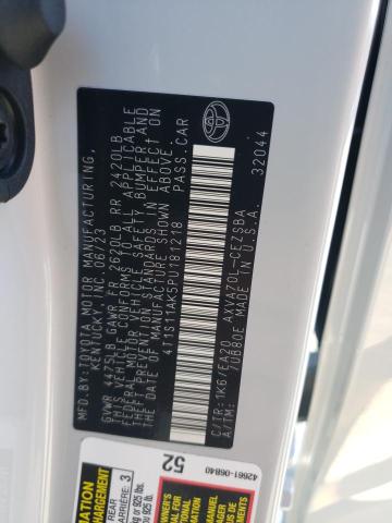 4T1S11AK5PU181218 - 2023 TOYOTA CAMRY SE NIGHT SHADE WHITE photo 12
